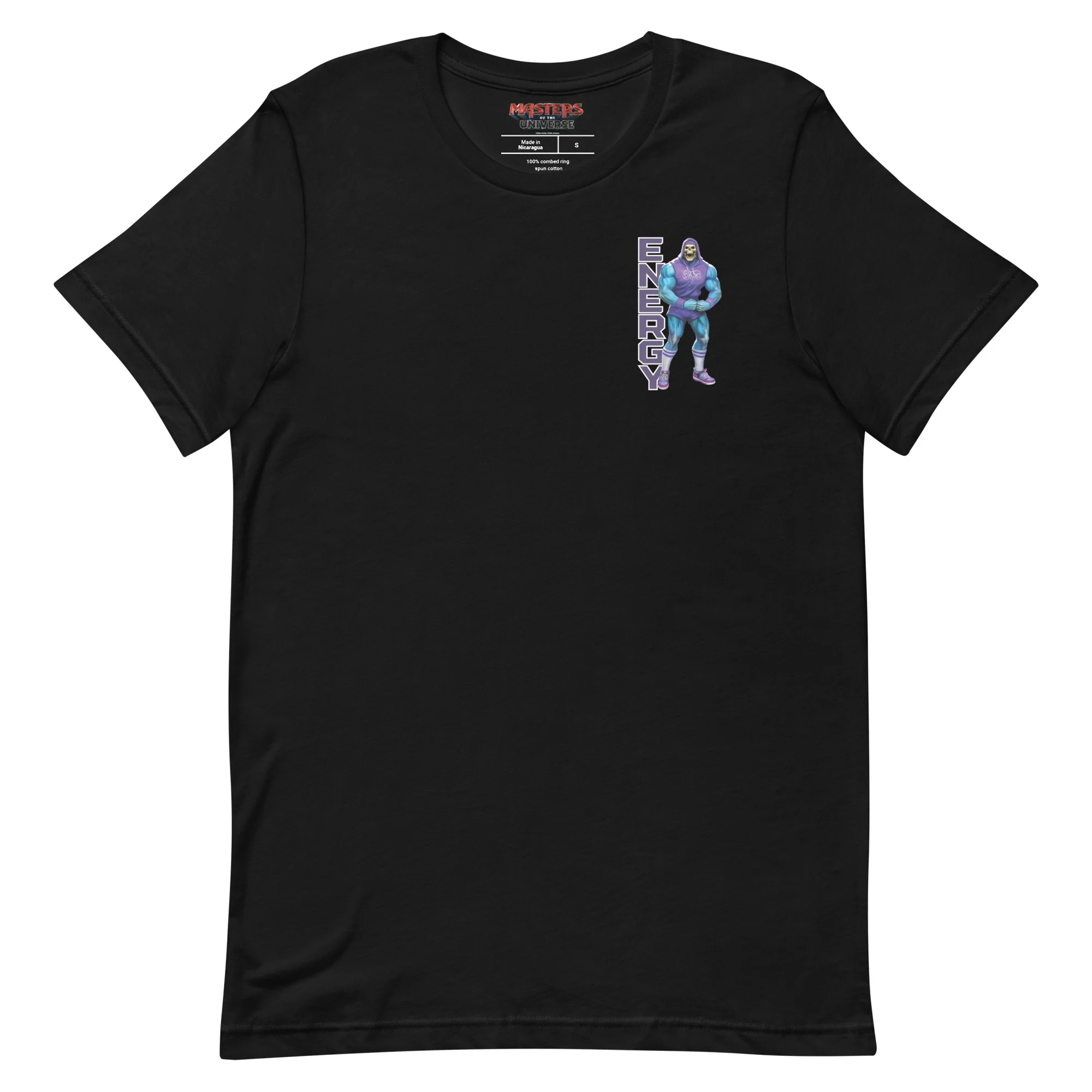 Masters of the Universe Gym Bro Skeletor Ab Power Black T-shirt