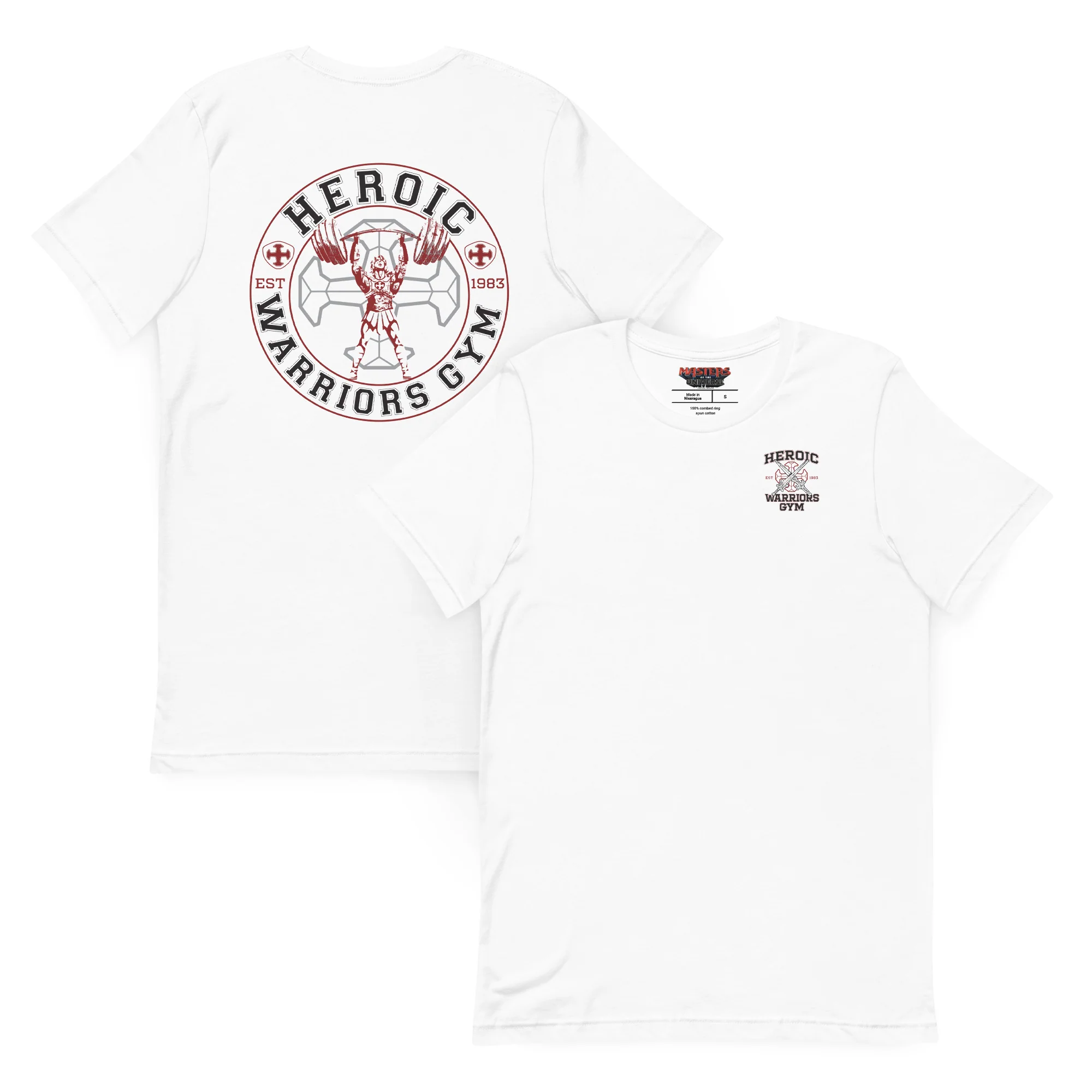 Masters of the Universe Movie Heroic Warriors Gym White T-shirt
