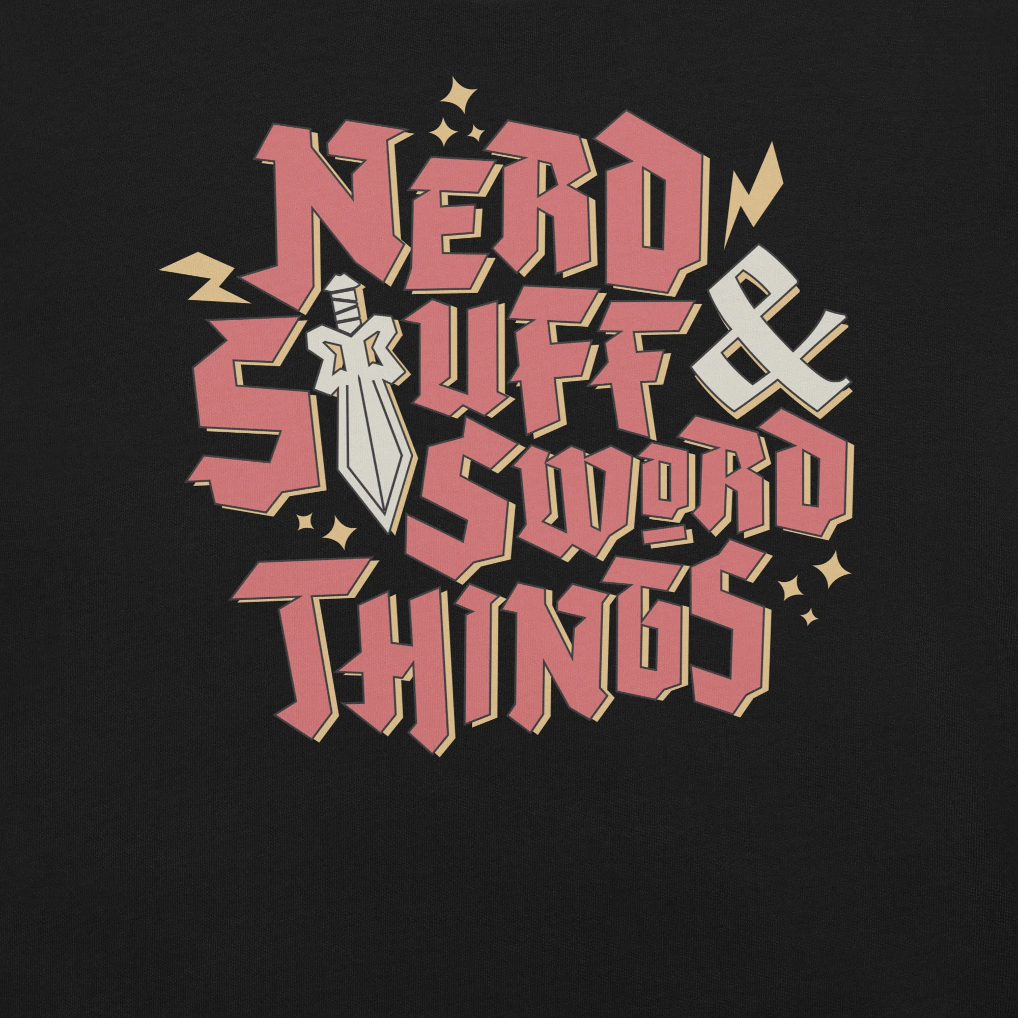 Masters of the Universe Movie Nerd Stuff and Sword Things Black T-shirt - Image 3